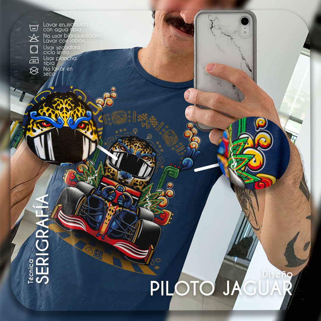 Piloto Jaguar Playera para Hombre | Estilo Mexicano Único