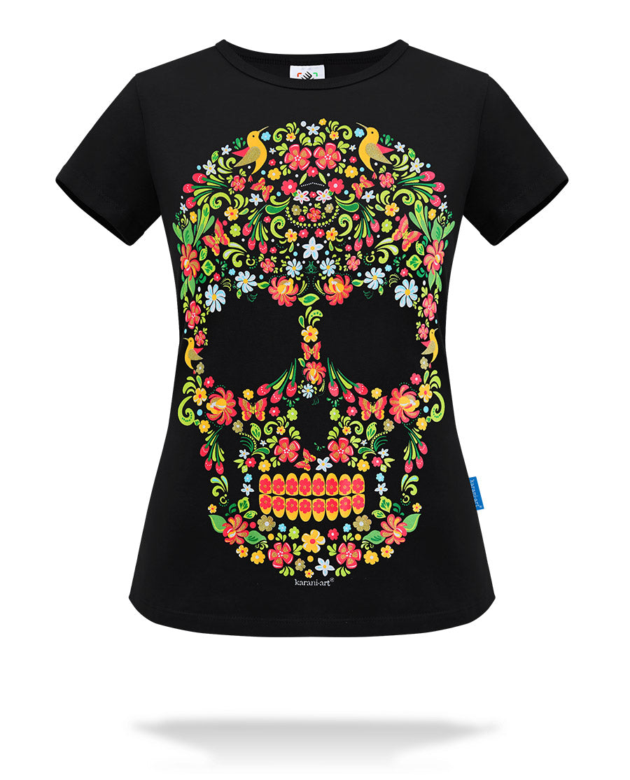 Talavera Playera De Calavera Mujer Camisas De Calaveras Camiseta