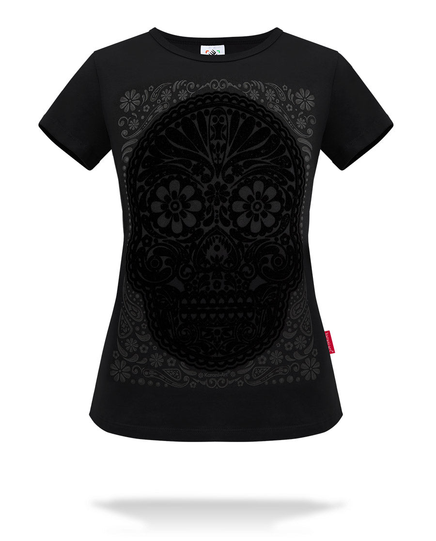 Playera-Calavera-de-Obsidiana-Negra