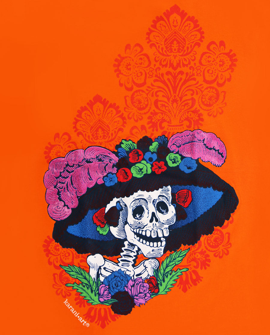 Playera-Catrina-dama-Naranja-f1