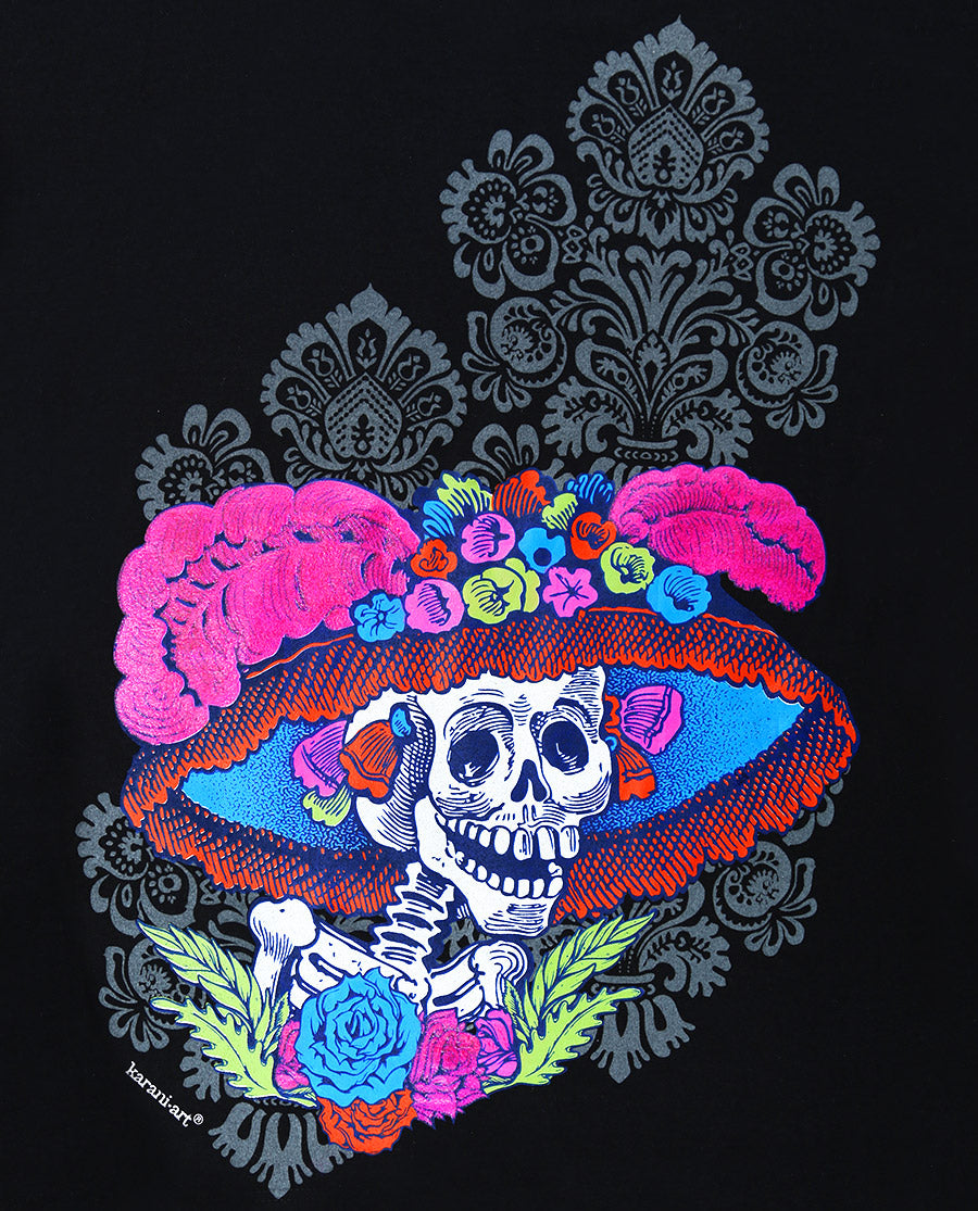 Playera-Catrina-dama-Negro-f2