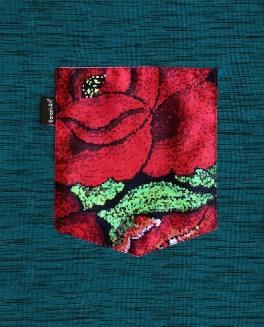 Playera-Flor- Tehuana-Detalle-Bolsa-jade-F2