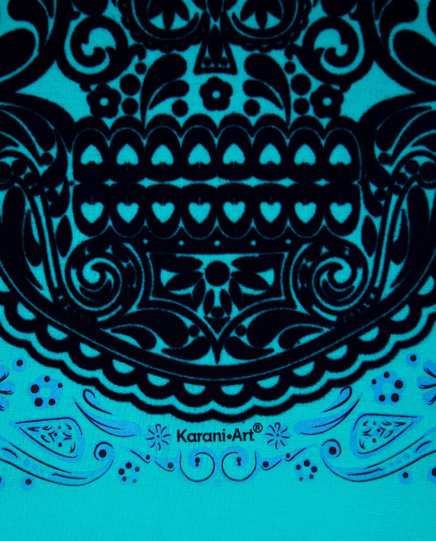 Playera-mujer-Calavera-de-Obsidiana-azul-negro-f3