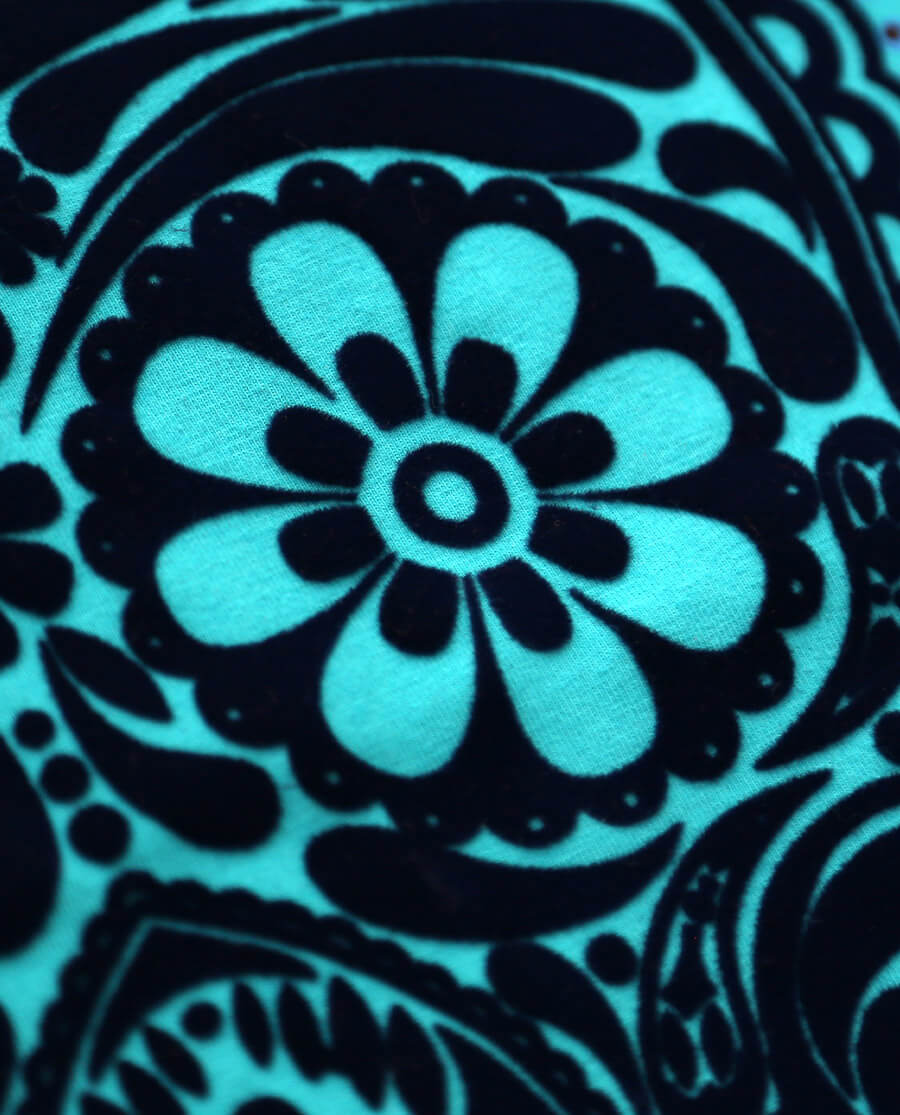 Playera-mujer-Calavera-de-Obsidiana-azul-negro-f4
