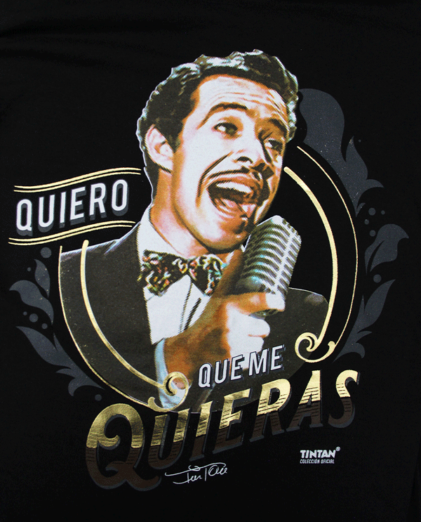 Retrato Tin Tan Playera para Hombre | Arte Mexicano Único