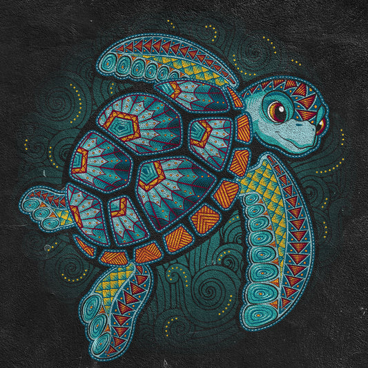 Blue Turtle Men's T-Shirt | Unique Design and Mexican Art