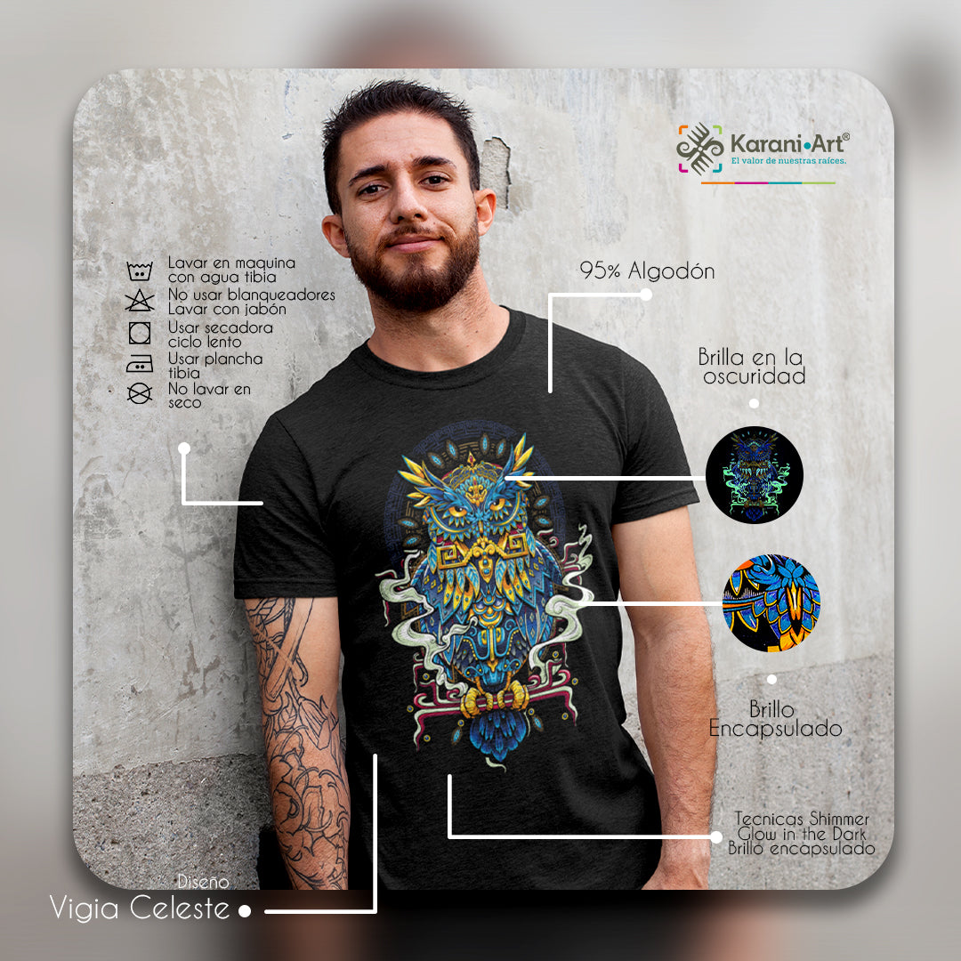 Men's Sky Blue Watchman T-Shirt | Exclusive Mexican Design