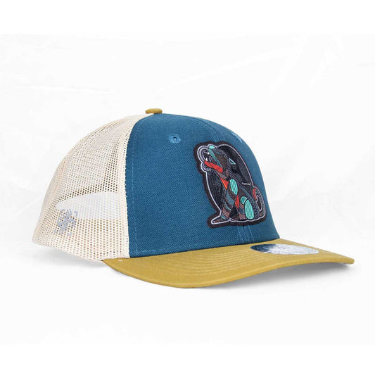 Gorra Canto a la Luna Plana | Diseño Único en Azul y Dorado