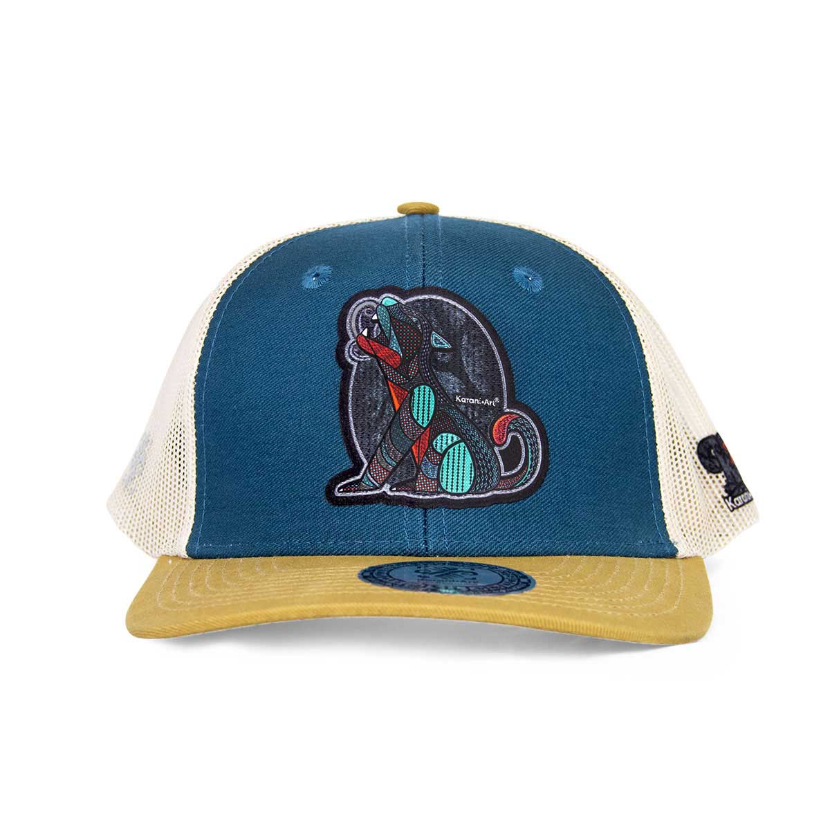 Gorra Canto a la Luna Plana con Red Azul y Dorado