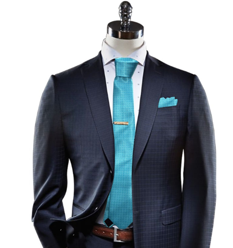 Corbata Azulejos Aqua | Estilo Mexicano y Elegancia Fresca