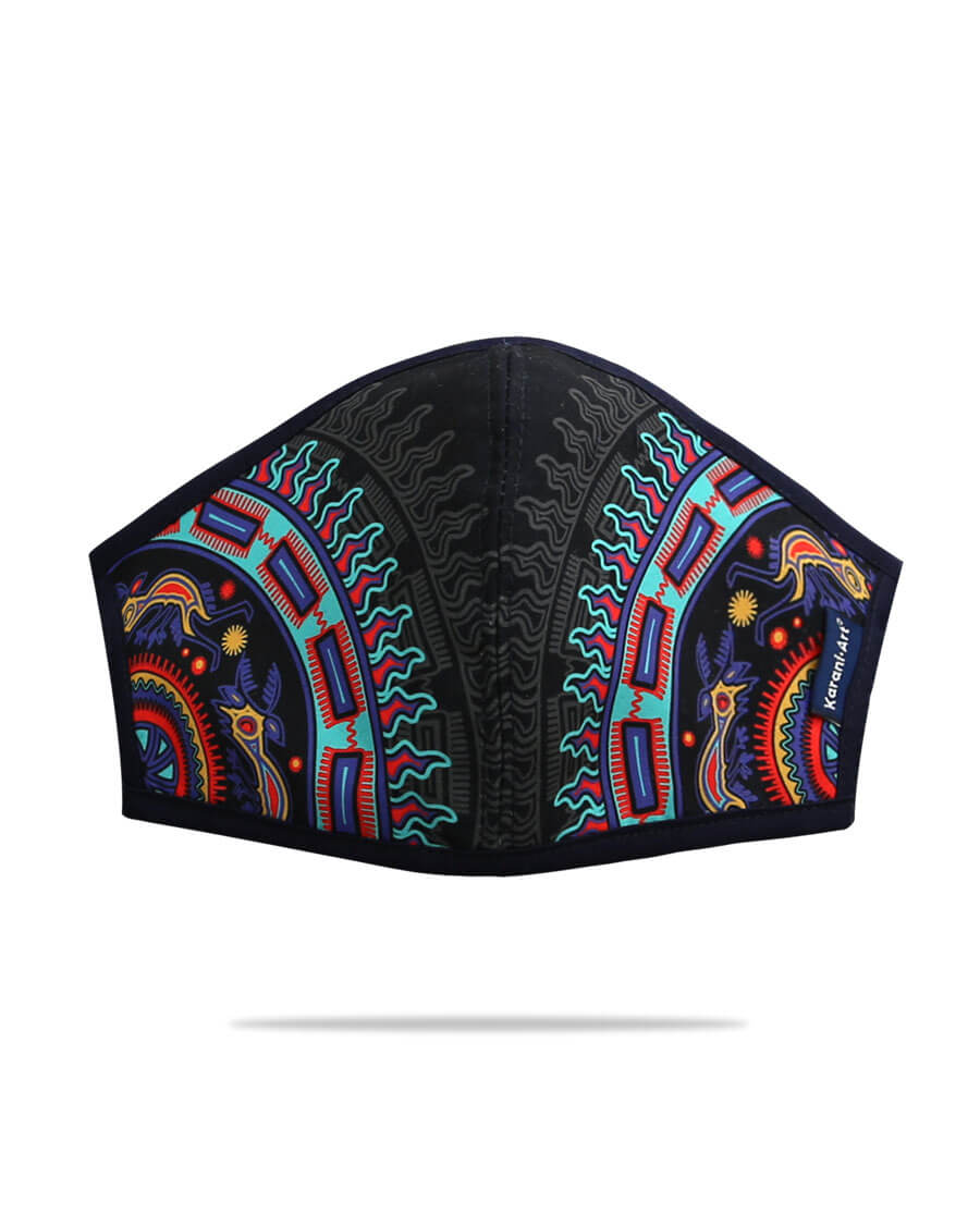 Cubrebocas Sol Huichol: Arte y Cultura en Cada Diseño