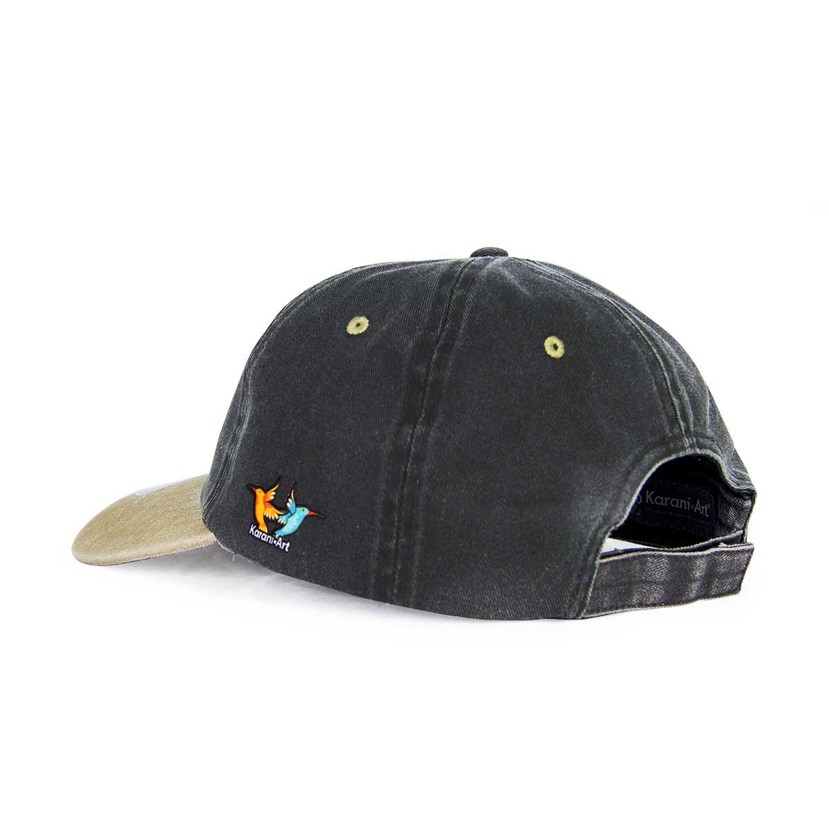 Gorra La Calavera Deslavada Negro y Beige