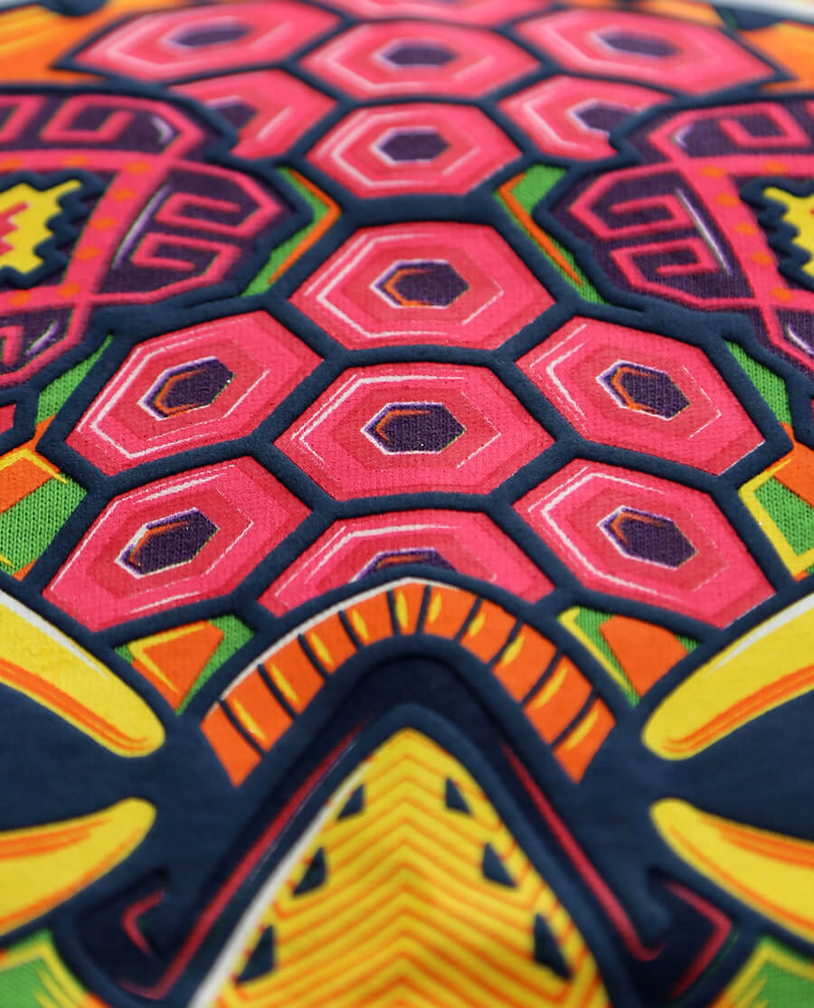 Jaguar en Huichol Playera para Niño | Estilo Único y Cultural