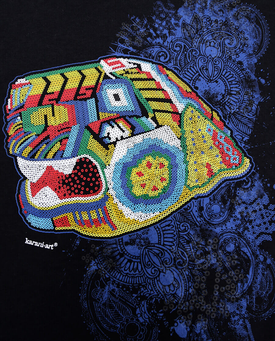 Playera-jaguar-huichol-negro-detalle