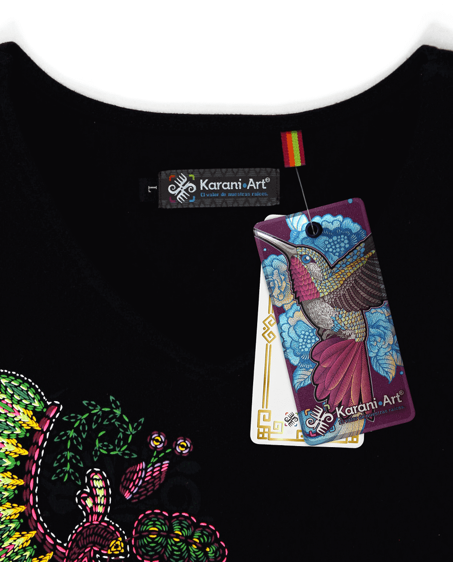 Papel Amate Playera para Dama | Estilo Mexicano Auténtico