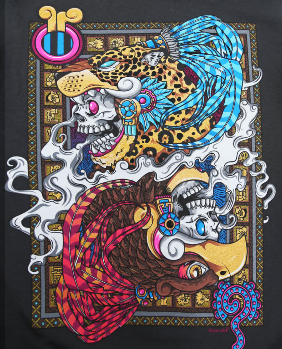 Playera-dioses-gemelos-carbon-detalle