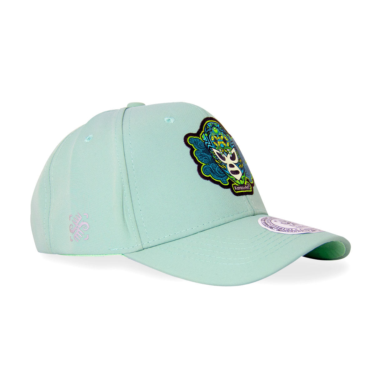 Gorra Máscara Tlaloque Lisa Verde Menta | Estilo Fresco con Raíces Culturales