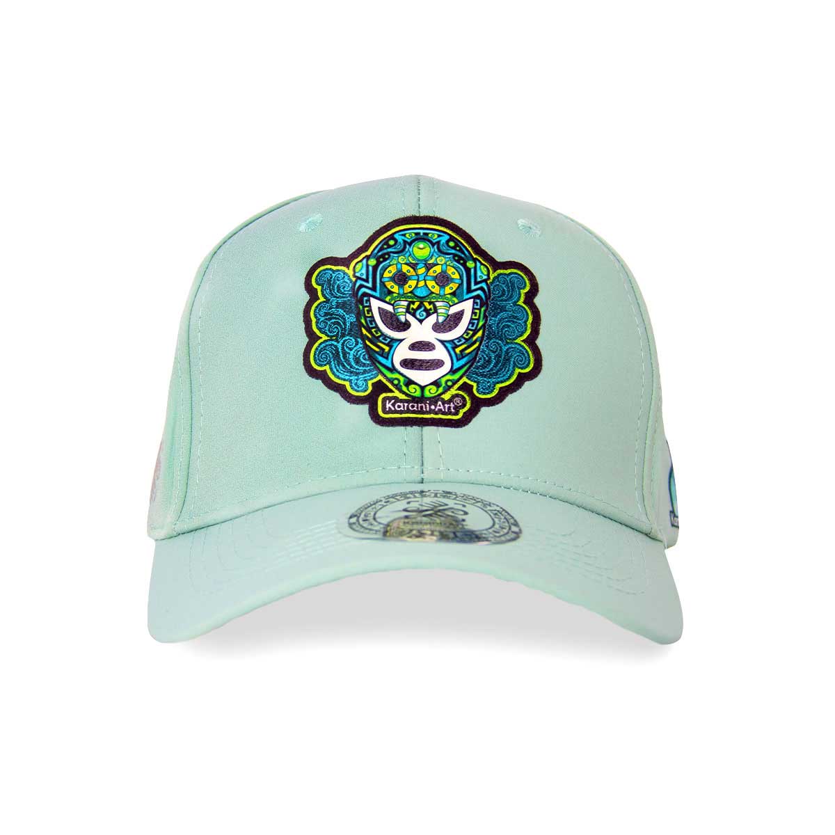 Gorra Máscara Tlaloque Lisa Verde Menta | Estilo Fresco con Raíces Culturales