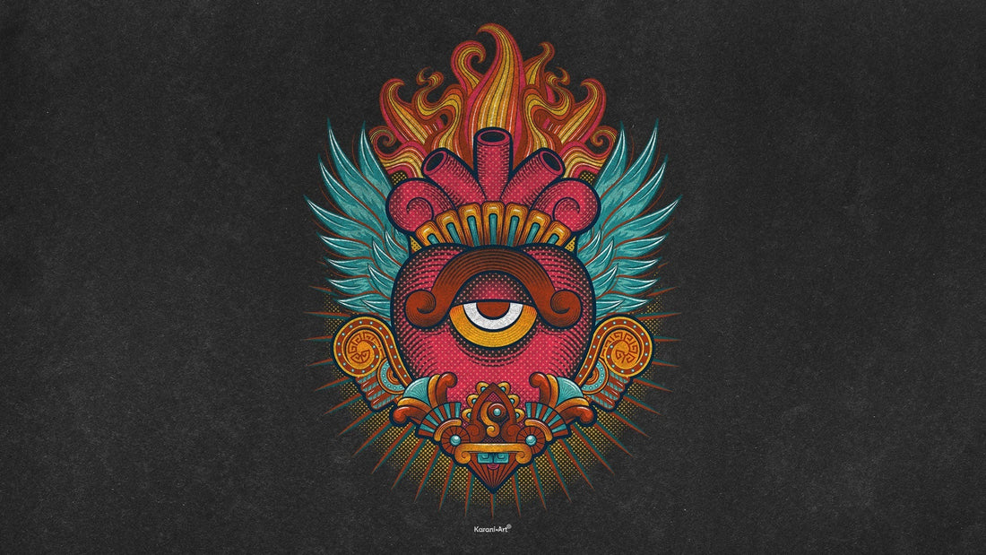 Lo Mejor del Arte Prehispánico: Corazón en Llamas Mexica