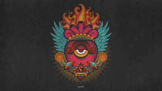 Lo Mejor del Arte Prehispánico: Corazón en Llamas Mexica