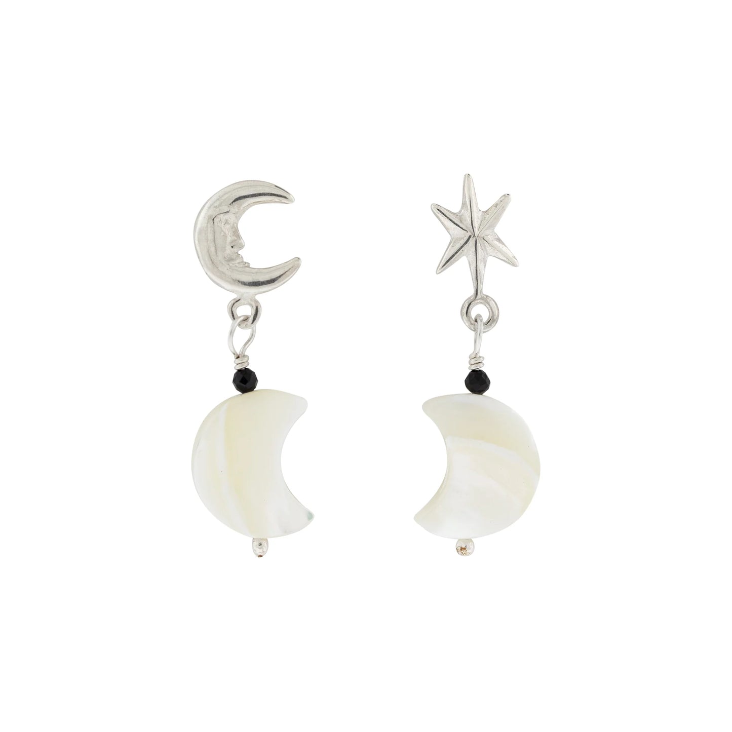 Joyería Aretes Luna y Estrella