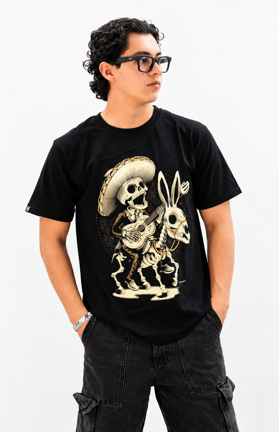 Playera Calavera y Burros
