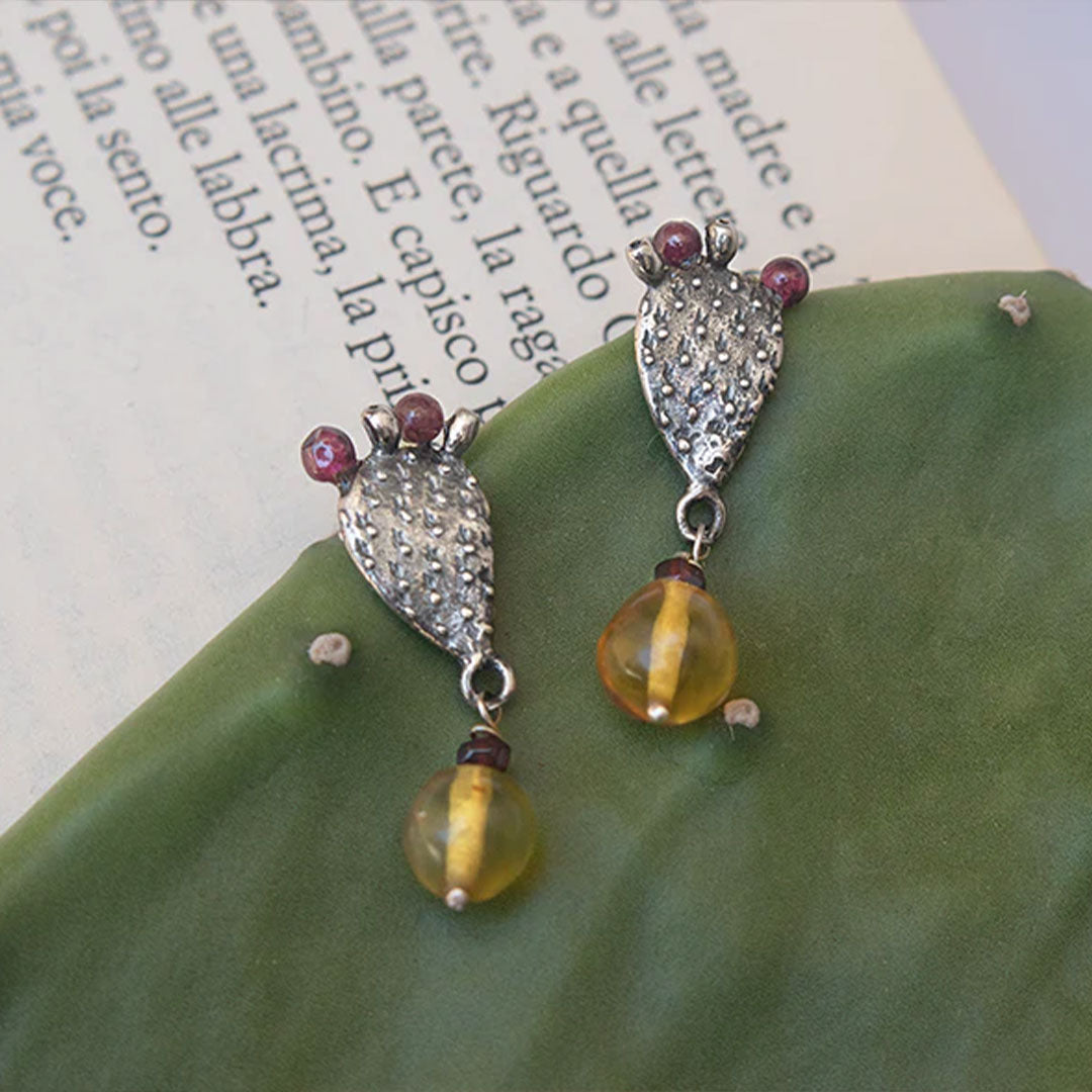 Joyería Aretes de Nopal medianos