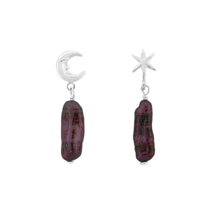 Joyería Aretes Luna y Estrella