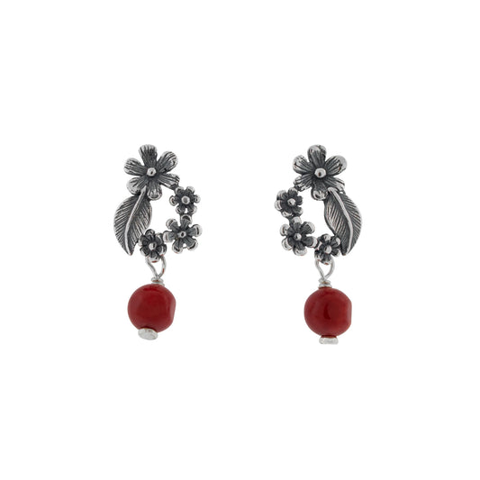 Aretes Corona de Flores Chicos | Joyería Artesanal Mexicana