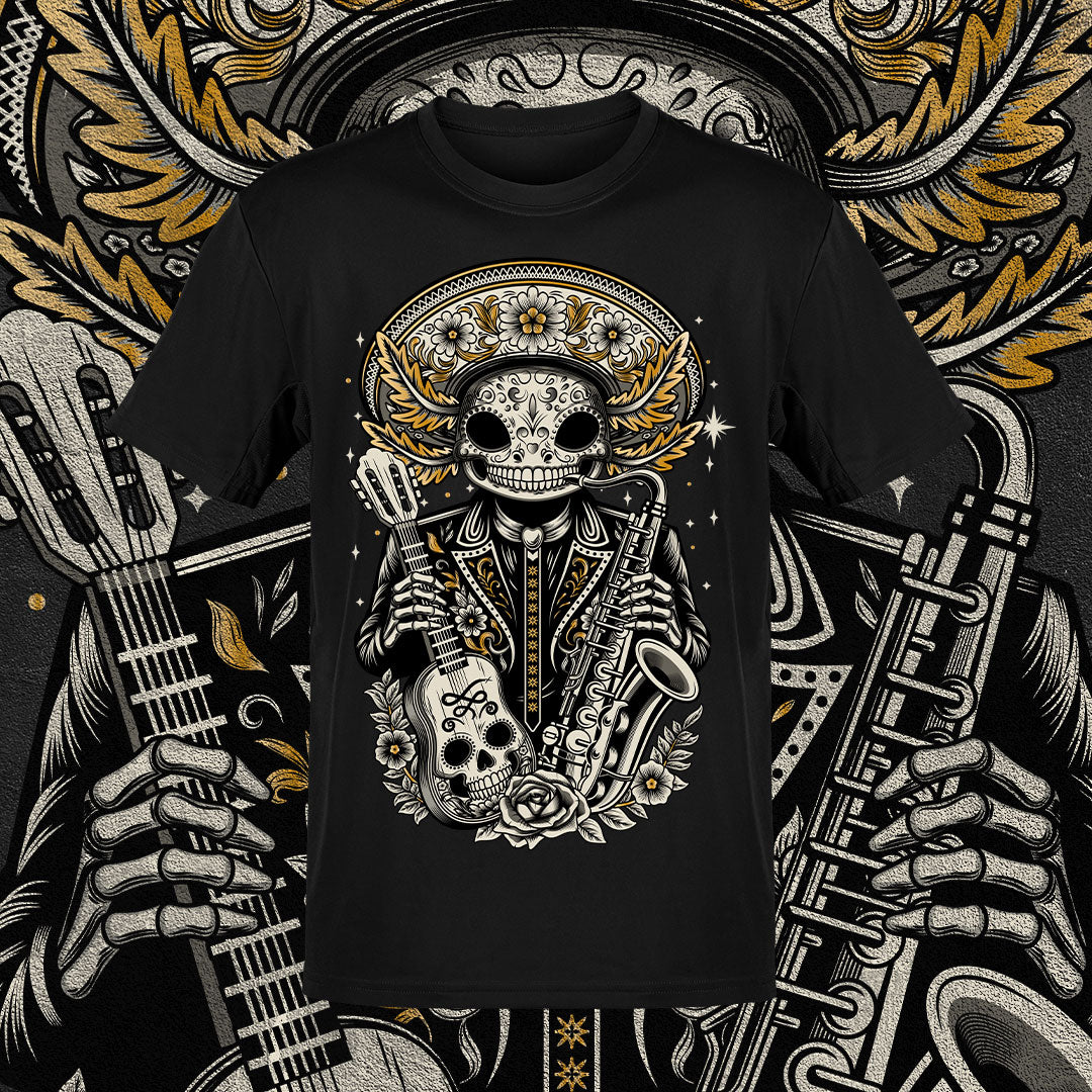 Ajolote Mariachi T-Shirt | Mexican Rhythm in an Authentic Design