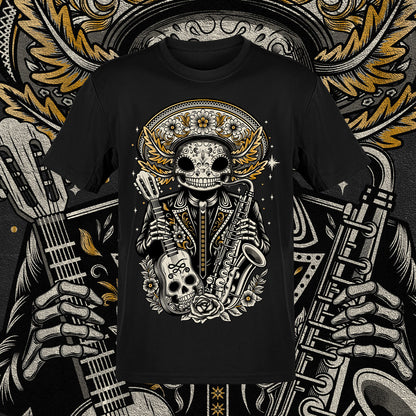 Ajolote Mariachi T-Shirt | Mexican Rhythm in an Authentic Design