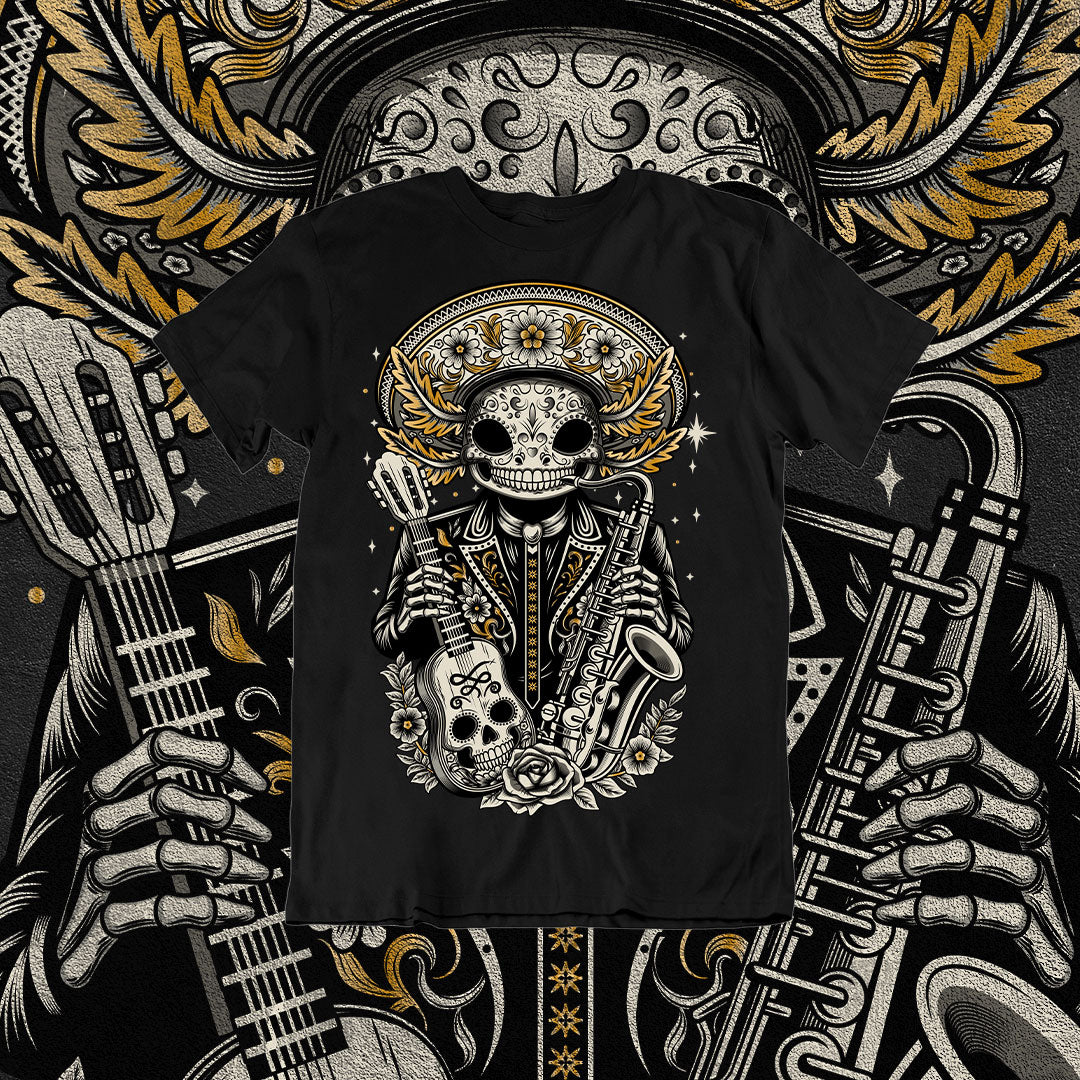 Ajolote Mariachi T-Shirt | Mexican Rhythm in an Authentic Design