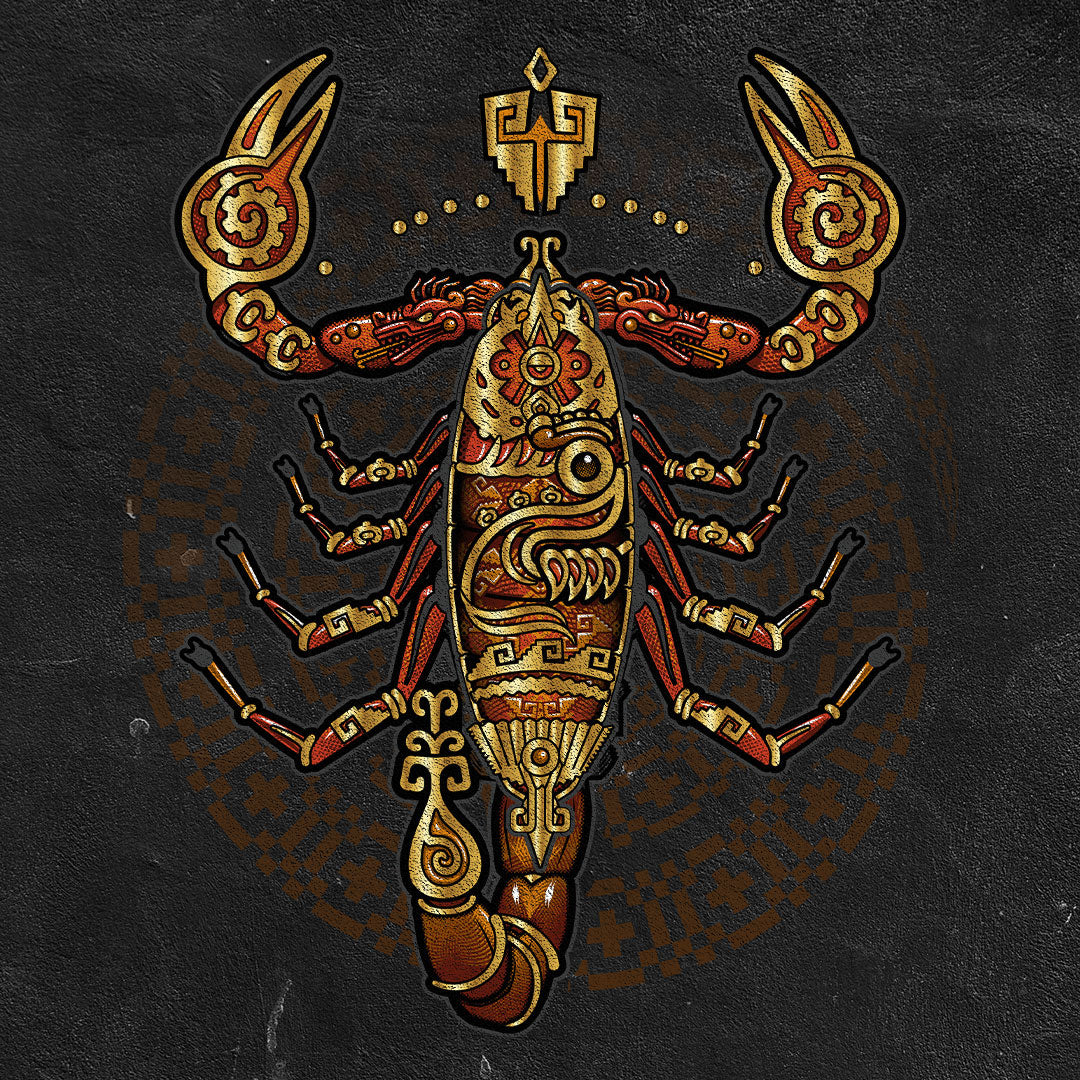 Tecpalt Scorpion T-shirt | Warrior Force and Pre-Hispanic Art