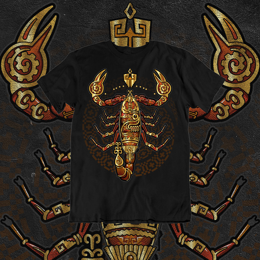 Tecpalt Scorpion T-shirt | Warrior Force and Pre-Hispanic Art