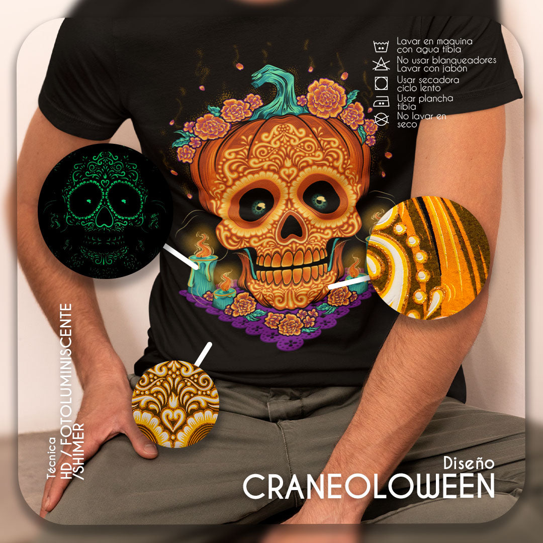 Craneoloween playera para hombre