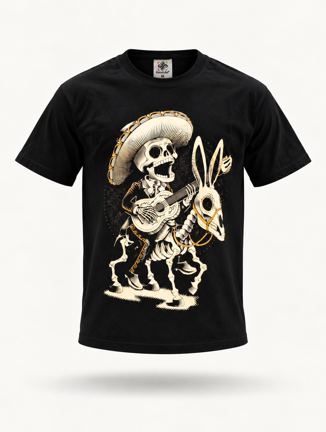 Playera Calavera y Burros
