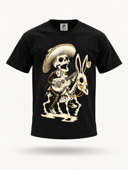 Playera Calavera y Burros
