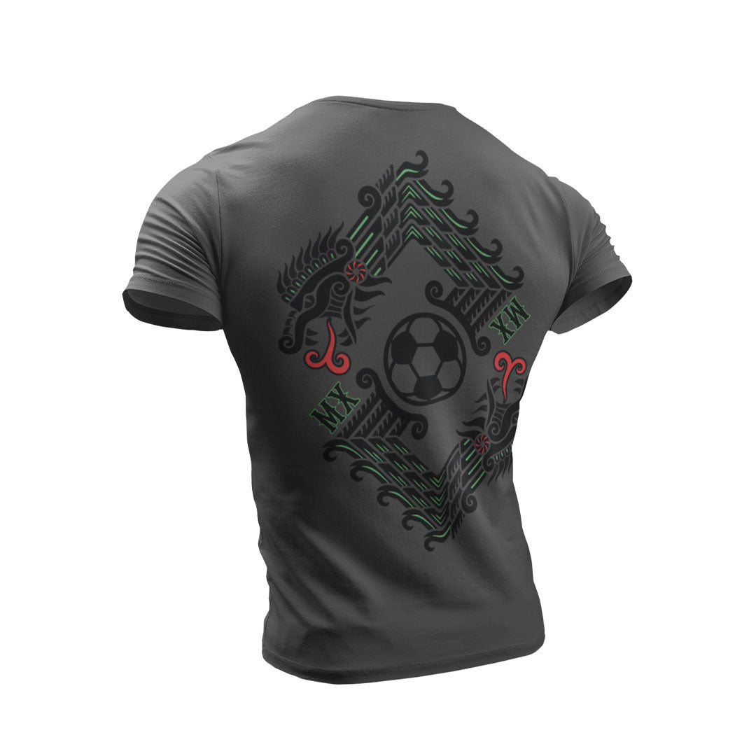 Playera Códice Mundialista | Guerrero del Fútbol en Arte Mesoamericano