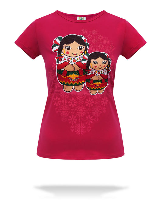 Playera de dos chinas poblanas