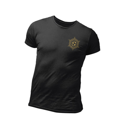 Playera Escudo Azteca | Emblema Guerrero del Fútbol Ancestral