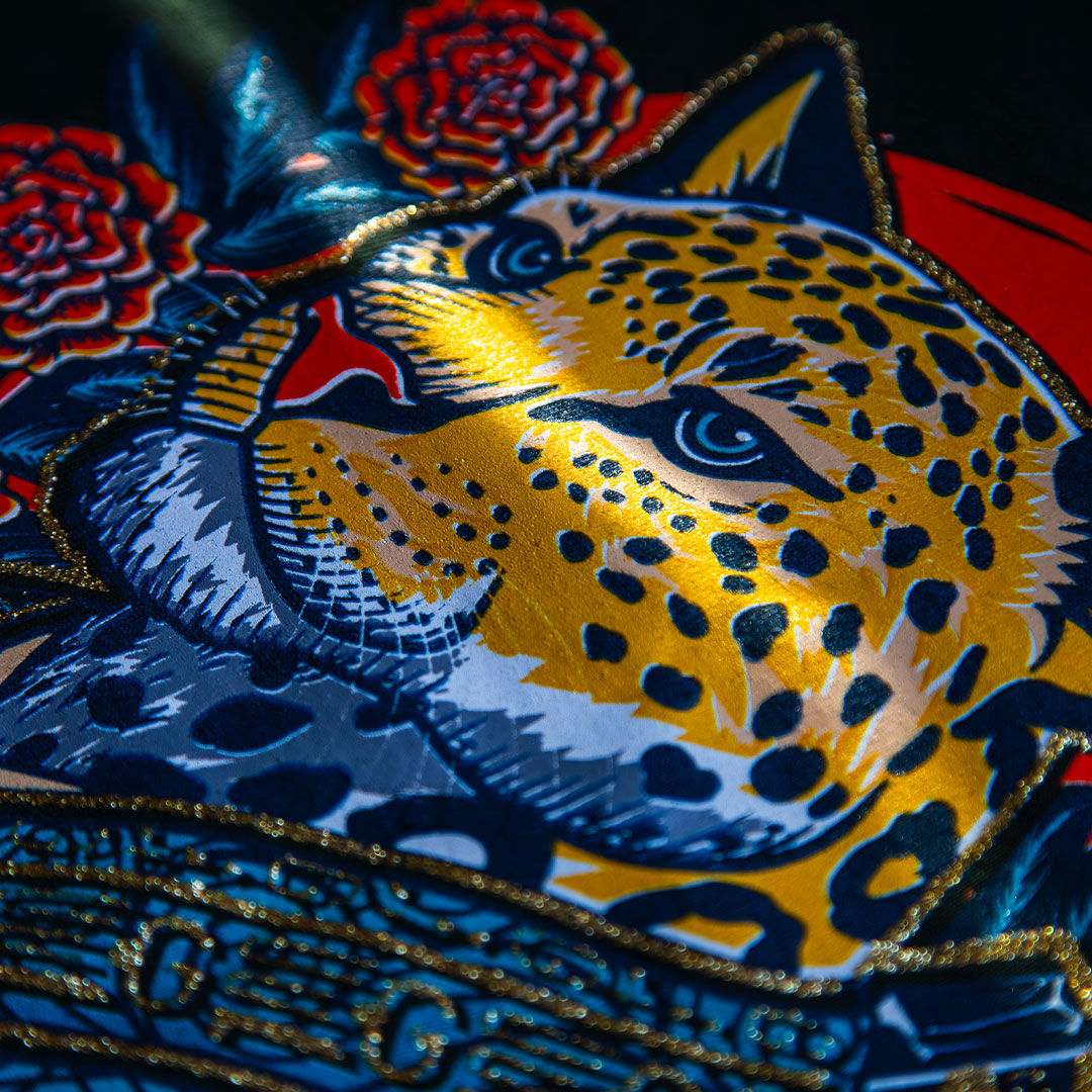 Playera de Hombre Jaguar Irezumi | Guardián de los Dos Soles