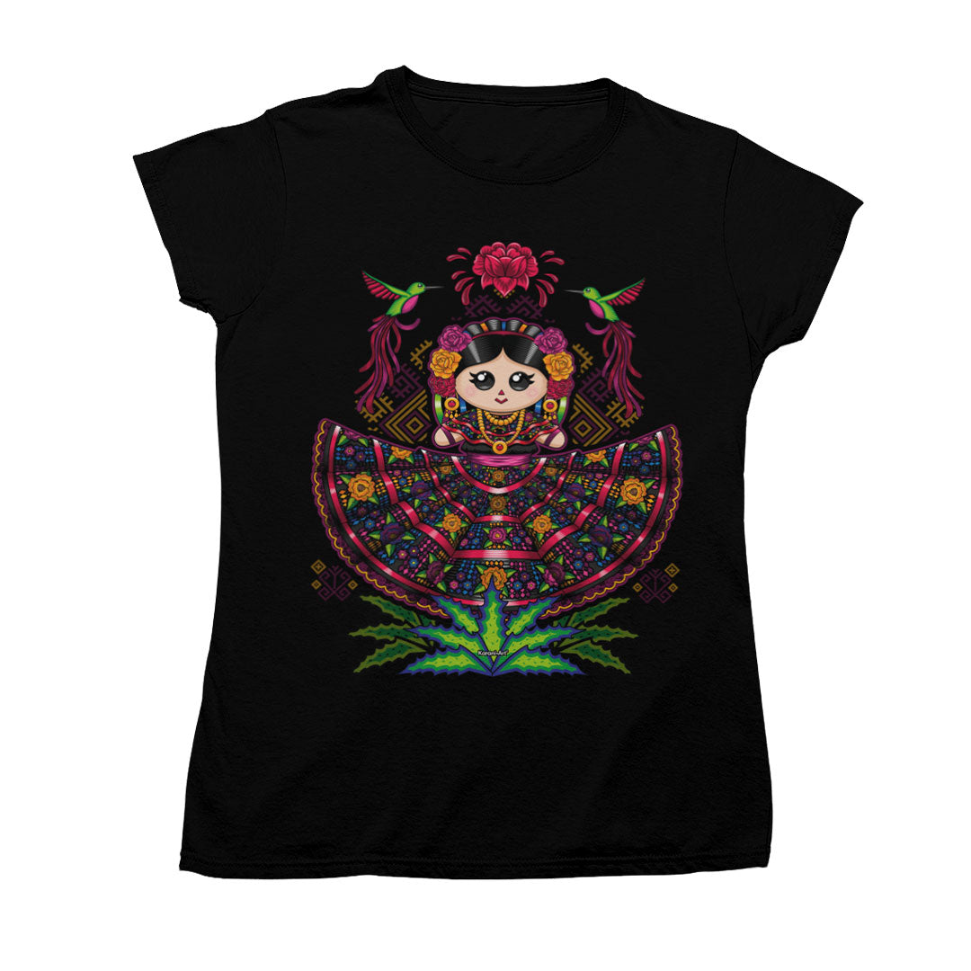 Lele Chiapaneca Playera para Mujer Diseño Mexicano y Exclusivo
