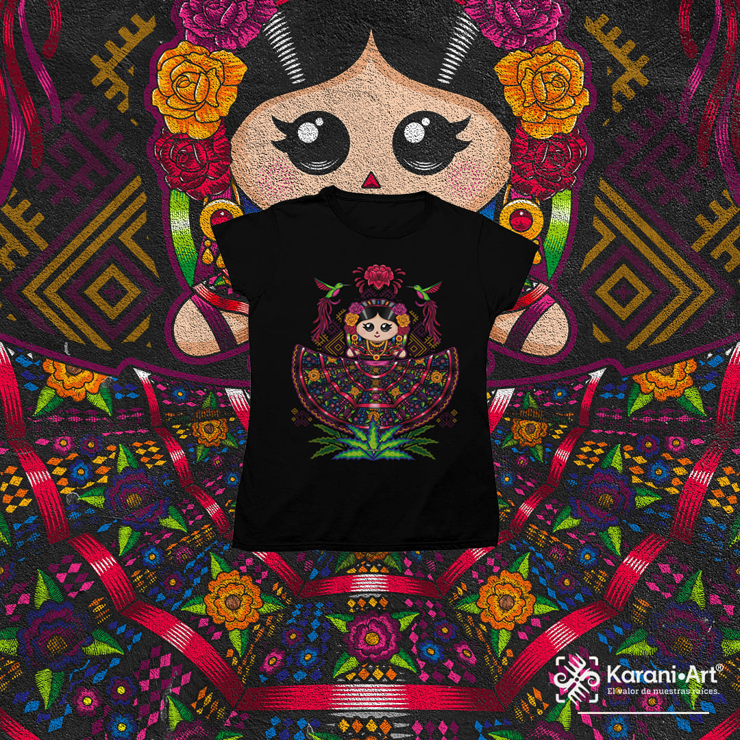 Lele Chiapaneca Playera para Mujer | Diseño Mexicano y Exclusivo