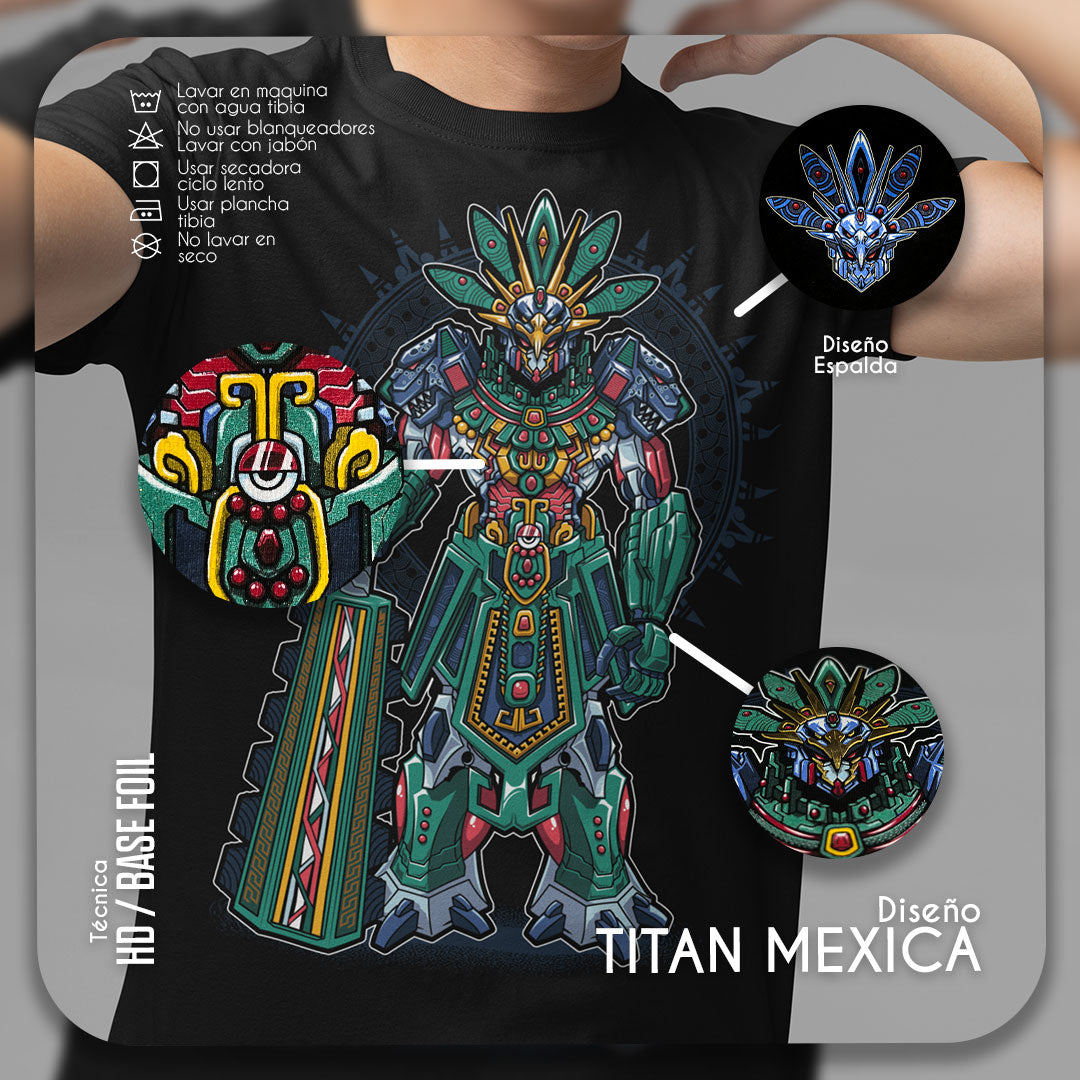 Titan Mexica Playera para Hombre | Poder y Estilo Mexicano Único