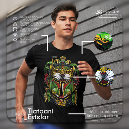 Tlatoani Estelar Playera para Hombre | Diseño Mexicano y Exclusivo