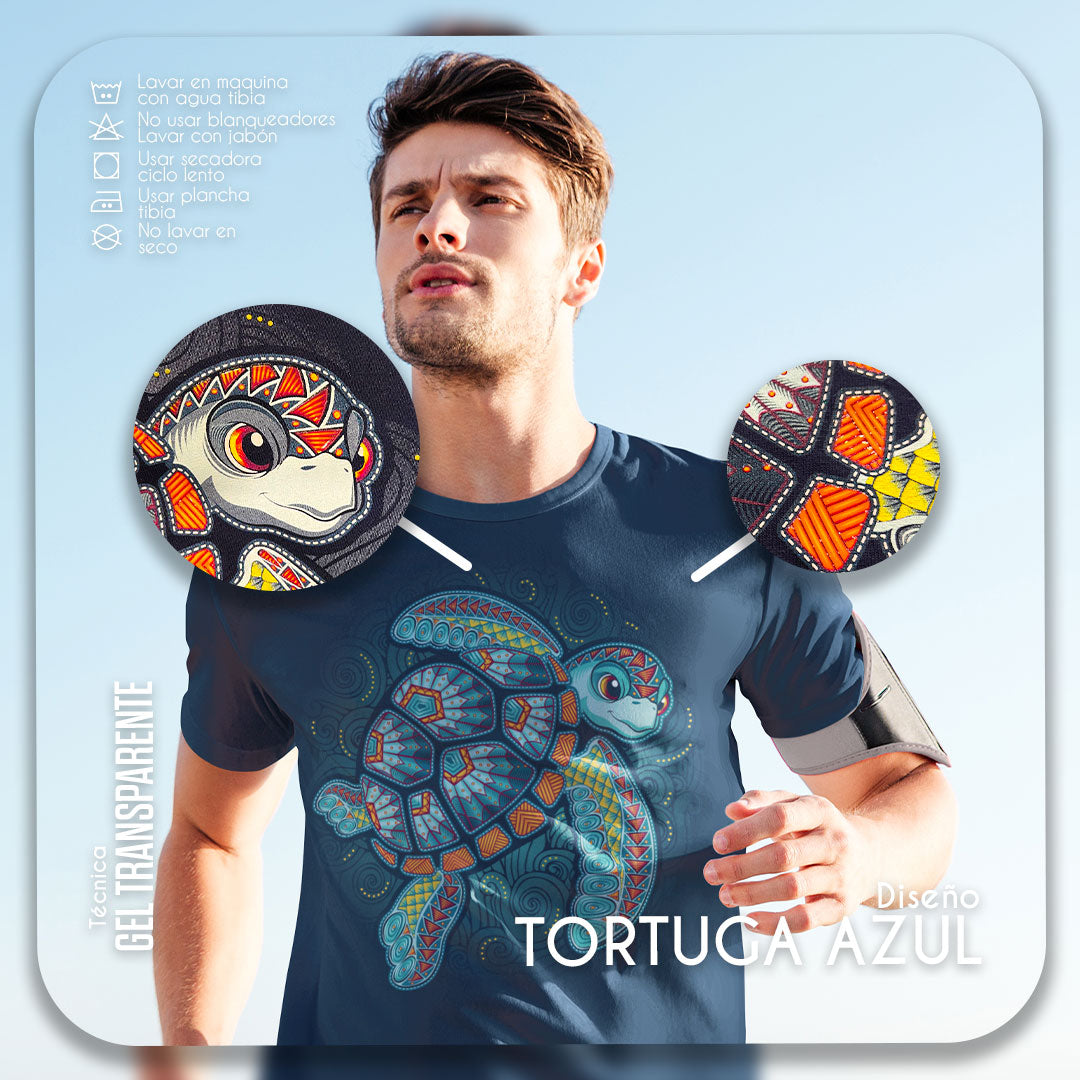 Tortuga azul Playera para Hombre