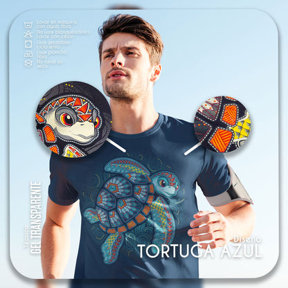 Tortuga azul Playera para Hombre