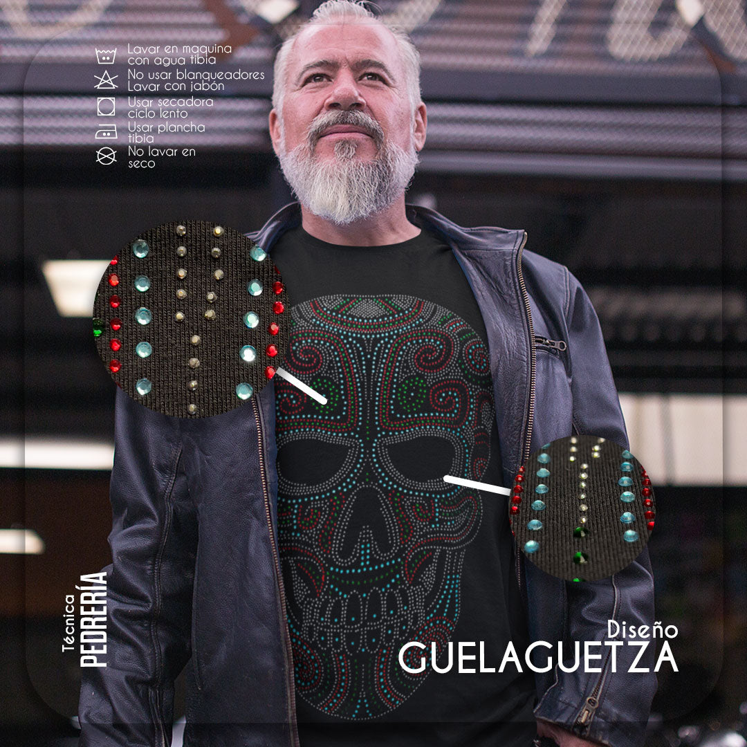 Cráneo Guelaguetza Playera para Hombre | Diseño Mexicano y Exclusivo