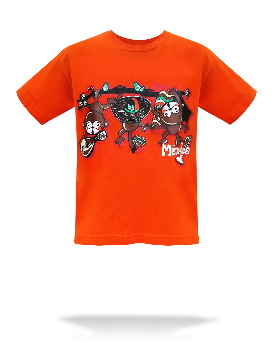 playera-niño-Changuitos-naranja-f1